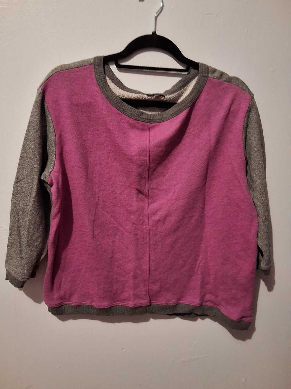 Marshalls Magenta Crewneck with Charcoal Trim